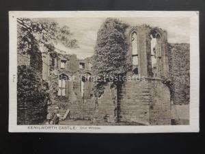 Warwickshire KENILWORTH CASTLE Oriel Window - Old Postcard by Peacock Series 