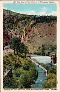 Dam Entrance Thompson Canyon Colorado CO Unused Vintage Postcard D60