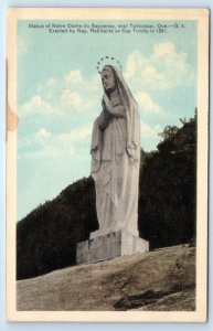 Statue of Notre Dame du Saguenay TADOUSSSAC Quebec PQ Canada Postcard