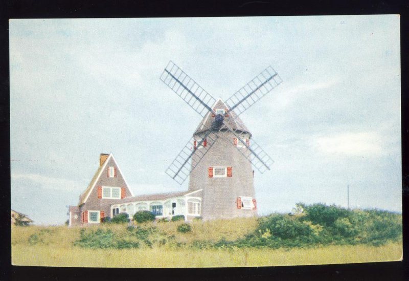 Classic Brewster, Massachusetts/Mass/MA Postcard, Windmill, Cape Cod