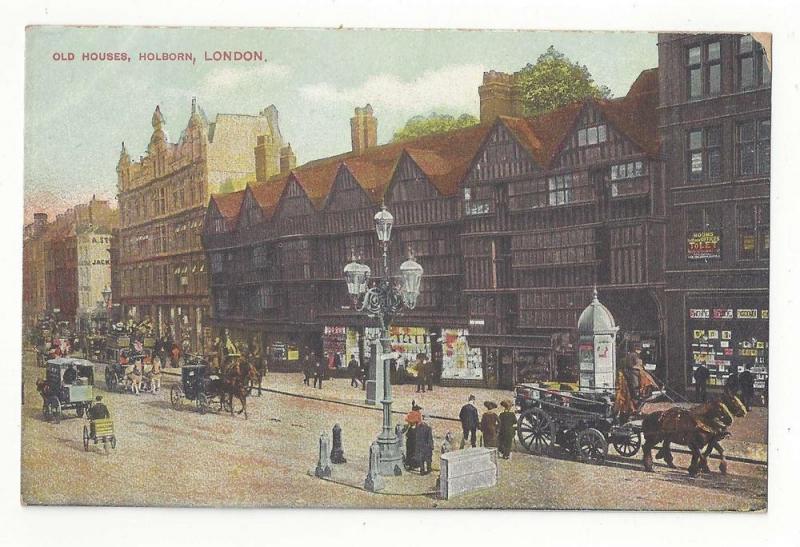 UK England London Old Houses Holborn ca 1910 Postcard