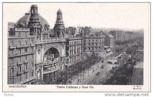 Teatro Coliseum y Gran Via, Barcelona, Cataluna, Spain, 10-20s