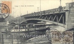 Pont du Commerce Liege, Belgium 1920 Stamp on front 