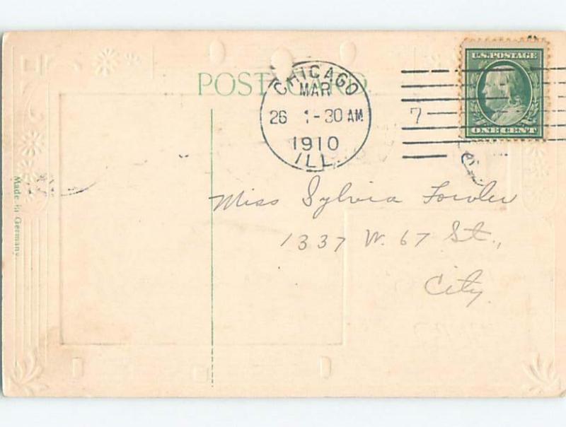 Pre-Linen easter MANY CHICKENS IN THE BARNYARD k2893