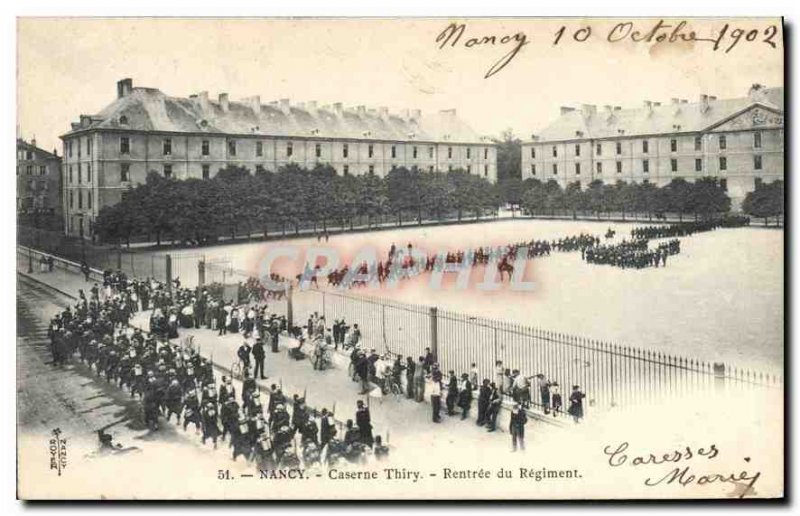 Postcard Old Barracks Nancy Thiry Rentree the Regiment Army