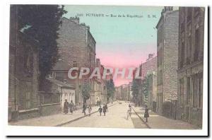 Puteaux Old Postcard Rue de la Republique