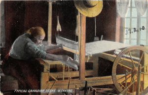 br105774 weaving typical canadian scene canada