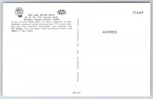 Artist Conception~Arlington Virginia~Iwo Jima Motor Hotel Air View~Vintage PC