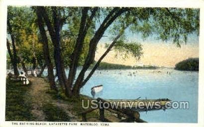 Bathing Beach at Lafayette Park - Waterloo, Iowa IA