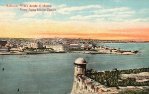 Vintage Postcard Havana Vista Desde El Morro View From Morro Castle Havana Cuba