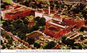 Air View 40 Acre Home Post Cereals Battle Creek Michigan MI Postcard VTG UNP 