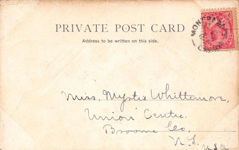 QUEBEC CANADA FRENCH CATHEDRAL PRIVATE POSTCARD 1903