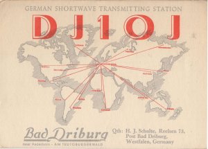 Bad Driberg Germany 1950s Radio QSL From Munich Postcard