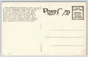 Detroit Michigan~Art Museum~Arched Entrance~Castle-Like Structure~c1910