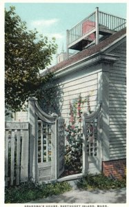 Vintage Postcard Grandma's House Nantucket Island Massachusetts H. M. Marshall