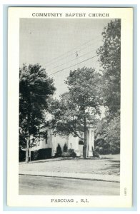 1954 Community Baptist Church, Pascoag, Rhode Island, RI Vintage Postcard