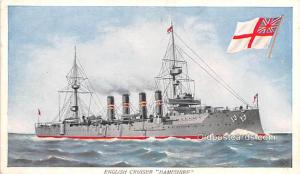 English Cruiser Hampshire Military Battleship Unused 