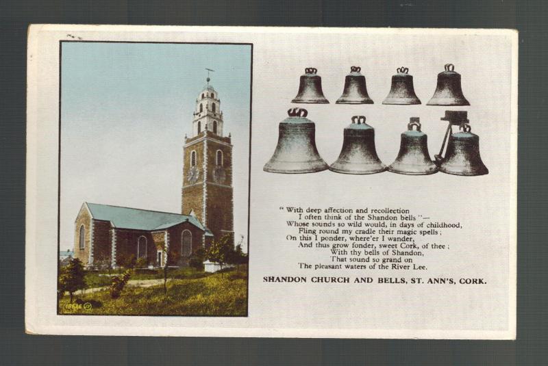 Mint Picture Postcard Ireland Shandon CHurch and Bells Cork