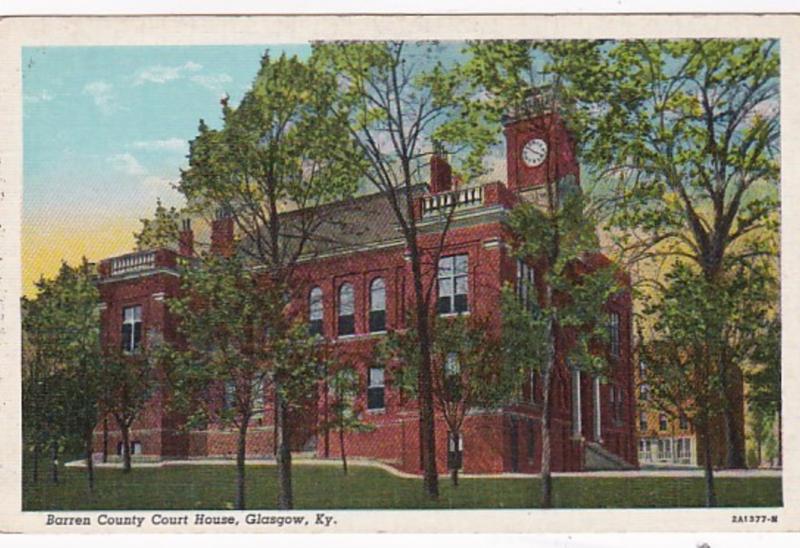 Kentucky Glasgow Barren County Court House Curteich