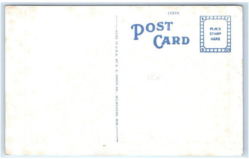 BRADENTON, FL ~ Roadside HOTEL DIXIE GRANDE c1930s Car Manatee County Postcard