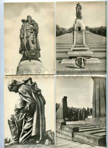 239752 GERMANY BERLIN Treptow Soviet War Memorial SET of 8 photo postcard