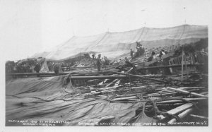 RPPC BARNUM & BAILEY CIRCUS FIRE SCHENECTADY NEW YORK REAL PHOTO POSTCARD (1910)