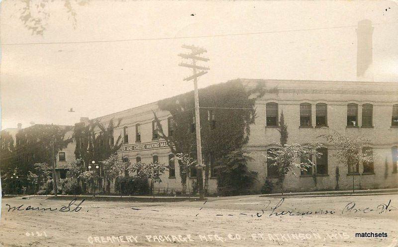 1928 Creamery Packing Manufacturing Fort Atkinson Wisconsin RPPC  6933