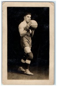 c1917 Basketball Monticello High School Champion Thompson NY RPPC Photo Postcard