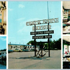 8 Oversized c1970s Pompano Beach, FL Coach House Harbor Restaurant Postcard 1T