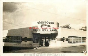 SC, Spartanburg, South Carolina, RPPC, Greyhound Bus Depot, Photo No 70