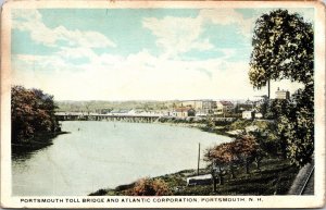 Portsmouth Toll Bridge Atlantic Portsmouth New Hampshire NH Postcard UNP Vintage 