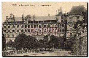 Old Postcard Blois Castle (wing Francois 1er) external Facade