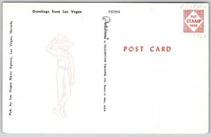 Las Vegas Nevada 1962 Postcard Gambling Hall Casino Craps