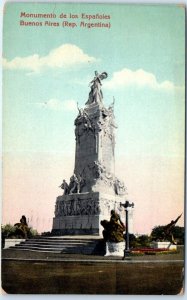 Postcard - Monument of the Spaniards - Buenos Aires, Argentina