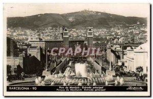 Old Postcard Barcelona Park Montjui Entrada Principal