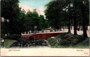 Netherlands Rotterdam Parklaan Vintage Postcard  09.73