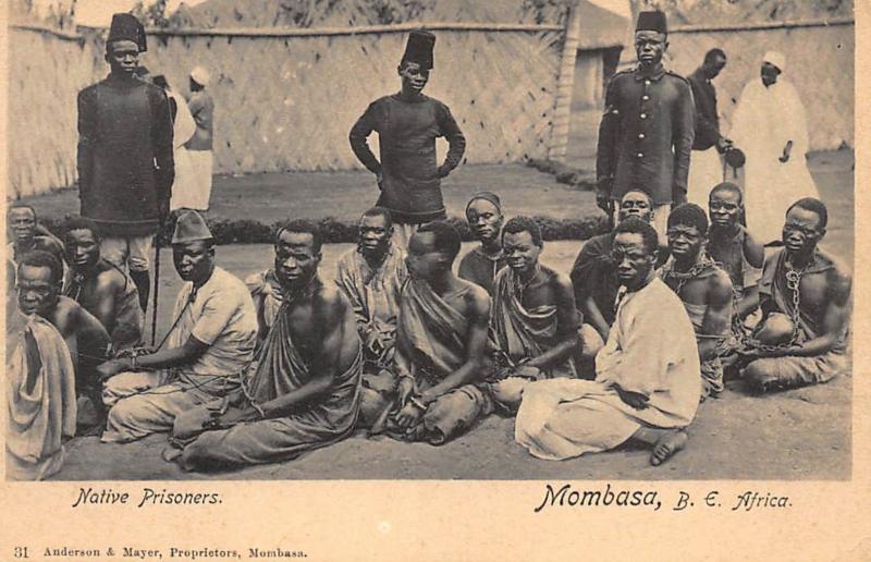 KENYA : native prisoners, mombasa - tres bon etat