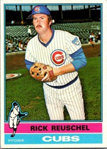 1976 Topps Baseball Card Rick Reuschel Chicago Cubs sk13355