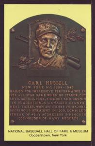 Carl Hubbell Baseball Hall Fame Post Card 3241