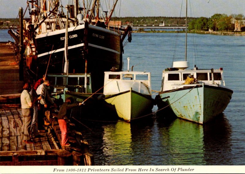 Canada Nova Scotia Liverpool Boats On The Mersey River