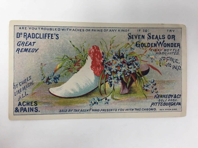 Dr. Radcliffe's Great Remedy Trade Card Victorian Quack Medicine c. 1880's