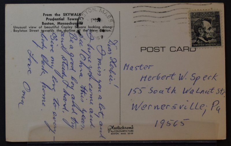 Boston, MA - View from the Skywalk, Prudential Tower - 1967