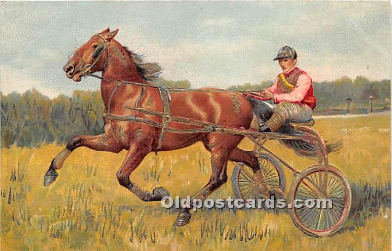 Horse and Cart Horse Racing Unused 