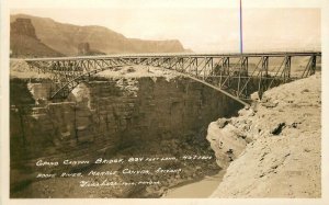 1920s Frasher Arizona Grand Canyon Bridge River RPPC Photo Postcard 22-111085