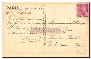 Old Postcard Paris Strolling L & # 39opera Cafe Peace