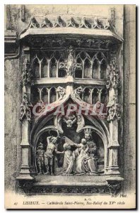 Old Postcard Lisieux Cathedrale Saint Pierre Bas Relief of the XV century