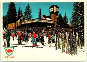 VINTAGE POSTCARD CONTINENTAL SIZE MARY JANE SKI CENTER WINTER PARK COLORADO