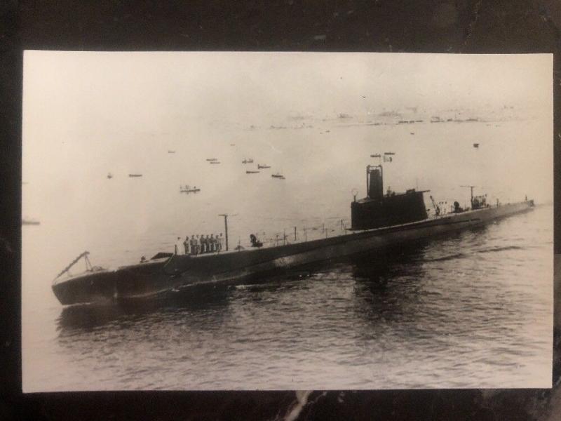 Mint WW2 Italy RPPC Postcard submarine Regia Marina