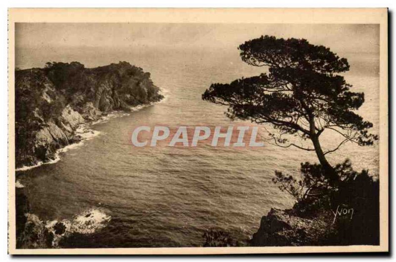 Old Postcard The islands of Porquerolles & # 39Hyeres Pointe of & # 39Oustaou...