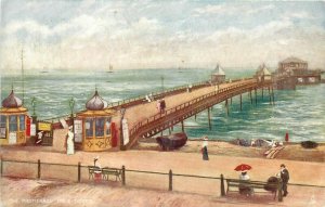 1904 Dover UK The Promenade pier people Tuck #1484 Postcard 24-12225